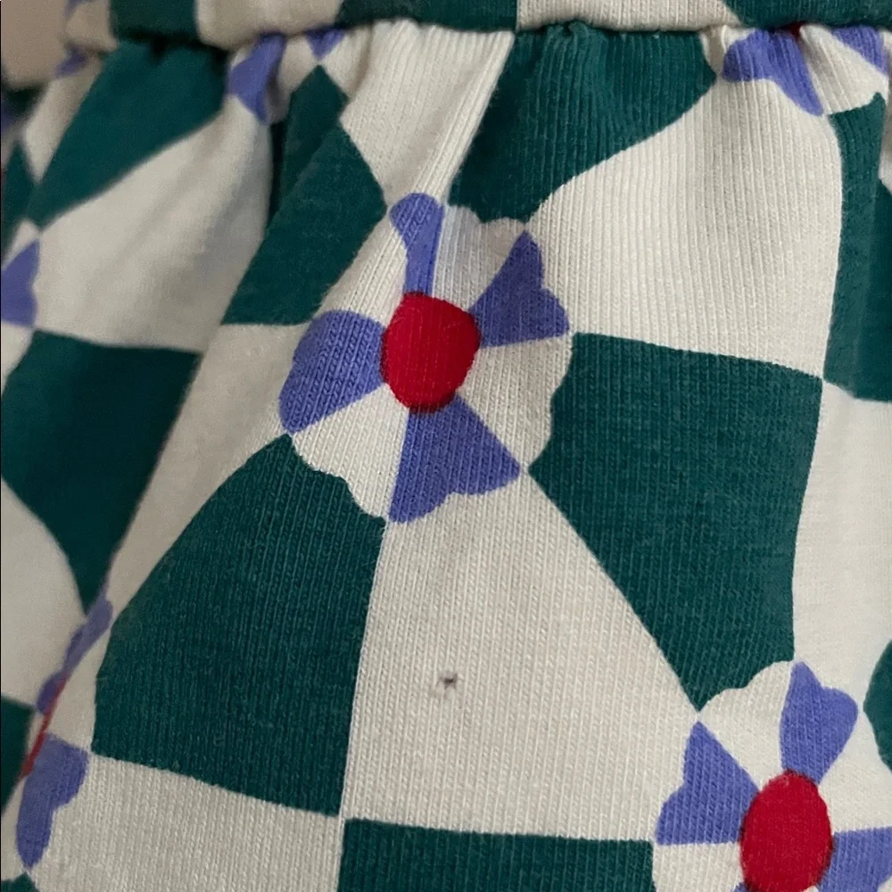 HANNA ANDERSSON Long Sleeve Skater Dress with Pockets Green Peppermint Swirl 130